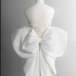 Robe de mariée longue en satin, style sirène, bustier, dentelle perlée, dos avec nœud, C4140