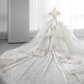 Robe de bal intemporelle à épaules dénudées, tulle, dentelle, paillettes, perles, manches longues, robes de mariée longues C4142