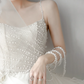 Robe de mariée longue en tulle et perles, jolie robe de bal à bretelles spaghetti, C4173