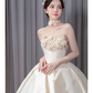 Robe de mariée longue en satin sans étoiles, robe de bal unique, C4192