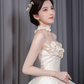 Robe de mariée longue en satin sans étoiles, robe de bal unique, C4192