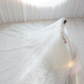 Robe de mariée longue en tulle et dentelle, intemporelle, manches longues et voile, C4197