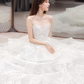 Robe de mariée longue bustier en dentelle, robe de bal de rêve, C4210