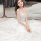 Robe de mariée longue bustier en dentelle, robe de bal de rêve, C4210