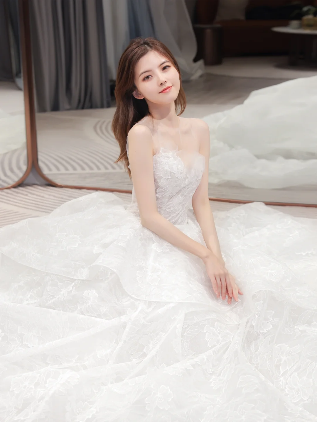 Robe de mariée longue bustier en dentelle, robe de bal de rêve, C4210
