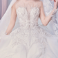 Robe de mariée longue en tulle et dentelle, intemporelle, manches longues et voile, C4211