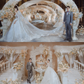 Robe de mariée longue en tulle, manches longues et voile, jolie robe de bal, C4213