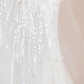 Superbe robe de mariée sirène longue en tulle et dentelle à paillettes C4216