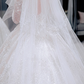 Robe de mariée longue en tulle, dentelle et sequins, manches longues, style bal intemporel, C4223