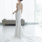 Timeless Mermaid Spaghetti Straps Satin Lace Long Wedding Dresses C4229