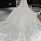 Timeless Ball Gown Strapless Tulle Lace With Veil Long Wedding Dresses C4230