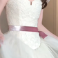 Elegant Ball Gown Strapless Satin Tulle With Veil Long Wedding Dresses C4236