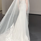 Elegant Mermaid Starpless Satin Lace With Veil Long Wedding Dresses C4239