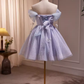 Cute Ball Gown Off The Shoulder Lilac Party Dress Homecoming Dresses C423