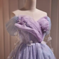 Cute Ball Gown Off The Shoulder Lilac Party Dress Homecoming Dresses C423