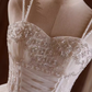 Cute Ball Gown Straps Beads Party Dress White Homecoming Dresses C424