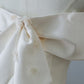 Elegant A Line Strapless Satin Back With Bow Long Wedding Dresses C4262