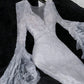 Timeless Mermaid Tulle Lace Long Sleeves Long Wedding Dresses C4268