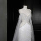 Gorgeous  Mermaid Spaghetti Straps Tulle Baeded Long Wedding Dresses C4272