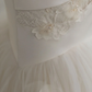 Jolie robe de mariée sirène bustier en satin et tulle avec appliques, longue, C4279