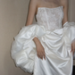 Robe de mariée longue élégante en satin, sans bretelles, en dentelle et sequins, style sirène, C4318
