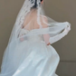 Robe de bal intemporelle à épaules dénudées, en satin et dentelle, avec gants et voile, robe de mariée longue C4359
