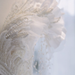 Robe de mariée longue en tulle, paillettes et perles, style bal intemporel, épaules dénudées, C4367