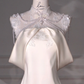 Superbe robe de mariée sirène longue en satin et dentelle perlée C4372