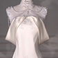 Superbe robe de mariée sirène longue en satin et dentelle perlée C4372