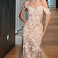 Robe de mariée sirène de rêve à épaules dénudées, en tulle et dentelle, avec voile, longue, C4375