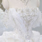 Superbe robe de bal à épaules dénudées, tulle, dentelle, paillettes, perles, robe de mariée longue C4380