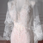 Robe de mariée sirène de rêve en tulle et dentelle avec voile C4382