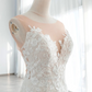 Robe de mariée longue sirène en tulle et dentelle de rêve C4387