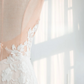 Robe de mariée longue sirène en tulle et dentelle de rêve C4387