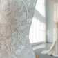 Robe de mariée longue sirène en tulle et dentelle de rêve C4387