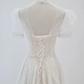 Robe de mariée princesse trapèze en tulle et sequins, sans manches, longue, noire, C4400