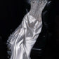 Gorgeous Mermaid Spaghetti Straps Satin Sequin Beads Long Wedding Dresses C4406