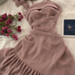 Classy A Line Strapless Chiffon With Flower Short Homecoming Dress 18th Birthday Outfits C4413