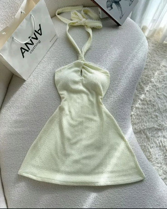 Chic A Line Halter Satin Short Homecoming Dress 18th Birthday Outfits C4419