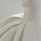 Robe de mariée longue en satin, tulle et perles, sans bretelles, style bal intemporel, C4429