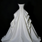 Dreamy Ball Gown Strapless Satin Long Wedding Dresses C4433