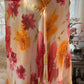Robe de bal longue sexy sirène à bretelles spaghetti en mousseline de soie, imprimé fleurs et perles, C4439