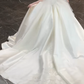 Gorgeous Ball Gown Strapless Satin Sequin Beads With Veil Long Wedding Dresses C4445