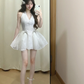 Sweet A Line Halter Satin Lace  Short Homecoming Dress 18th Birthday Outfits C4460