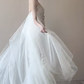 Superbe robe de mariée sirène bustier en tulle et dentelle avec voile C4469