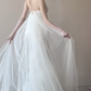Superbe robe de mariée sirène bustier en tulle et dentelle avec voile C4469
