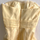 Pastel Yellow A Line Strapless Satin Chiffon Short Homecoming Dress 18th Birthday Outfits C4472