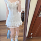 White Pretty A Line U Neck Satin Short Homecoming Dress 16th Birthday Outfits C4476