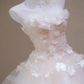 Fairy Ball Gown Strapless Tulle Applique Long Wedding Dresses C4510