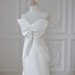 Unique Mermaid One Shoulder Strap Satin Long Wedding Dresses C4511